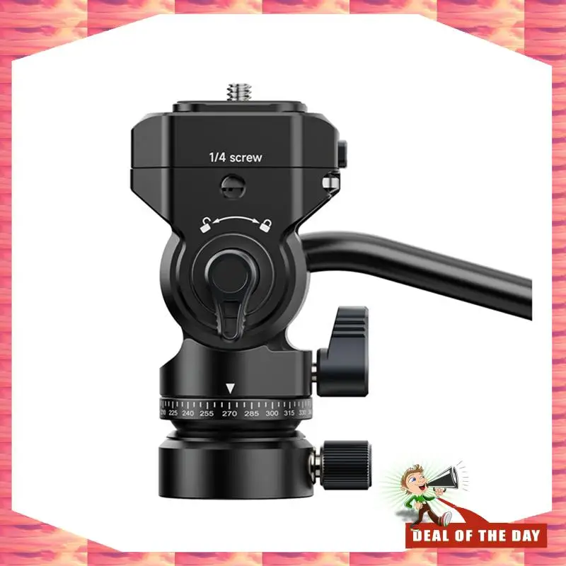 24-Hour Delivery Ulanzi U190 II Uka Fluid Tripod Head Quick Release Ball Head Max Load 4KG Professional Video Recording