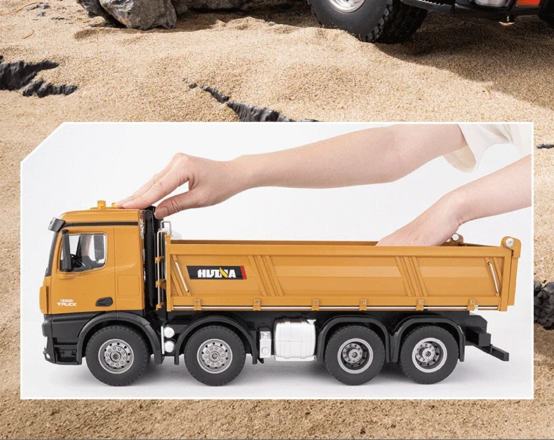 Huina 1536 RC Dump Truck 1/14 12CH Alloy Truck Remote Control Excavator Electric Construction Engineering Vehicle Toy Xmas Gifts
