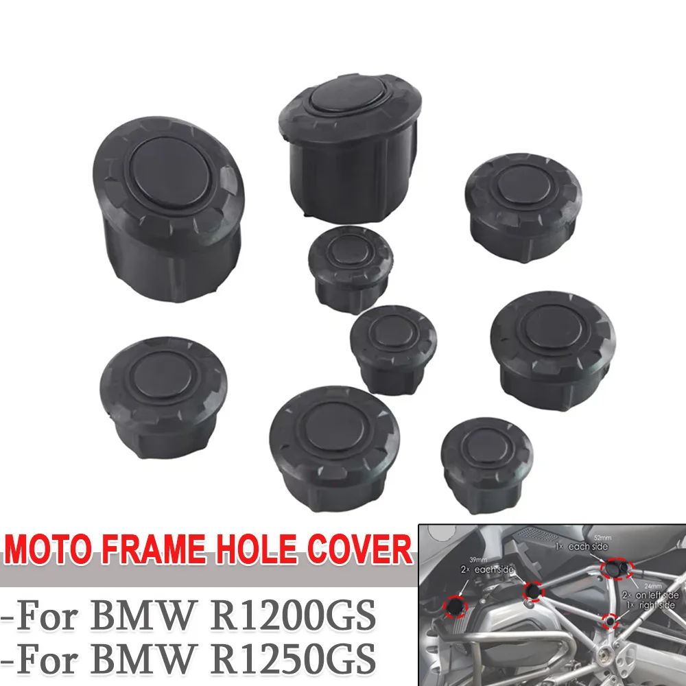 For BMW R1200GS R1250GS LC Adventure 2013-2021 R1250 R1200 GS ADV Frame Hole Cover Caps Plug Decorative Frame Cap Set Motorcycle