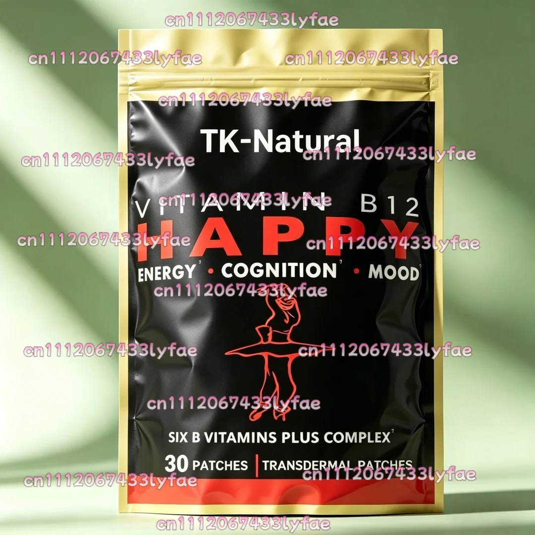 30 Patches Vitamin B Complex Transdermal Patches with Vitamin C, Biotin, Inositol, Folic Acid Brain, Heart, Immune Support