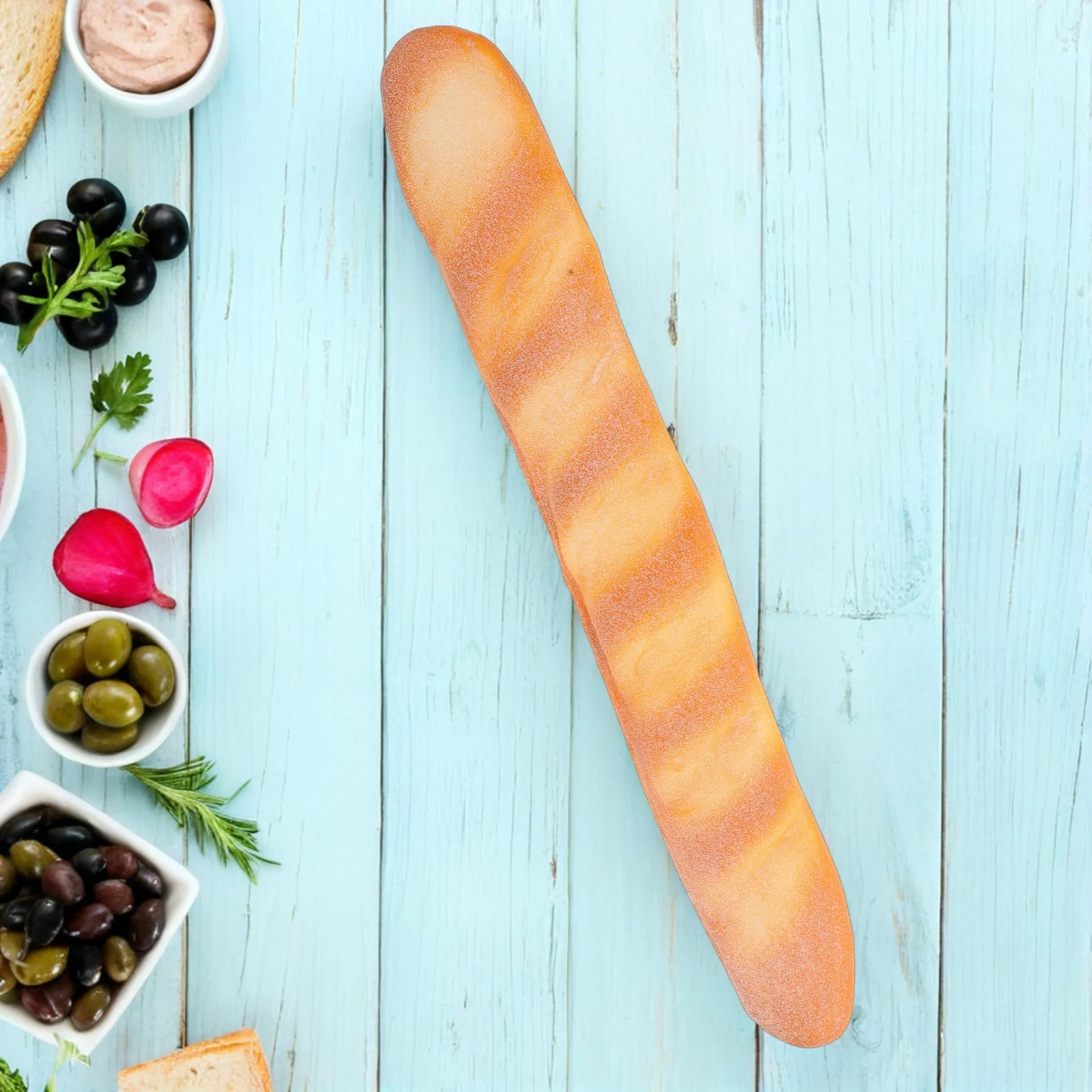 1pcs Realistic Fake Baguette Bread For Pretend Stress Relief Food Simulation Baking Bread Educational Tool Montessori