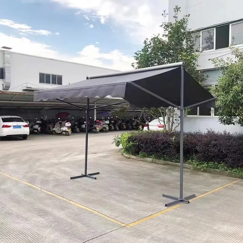 2026 Aluminum Retractable Standing Double Open Awning
