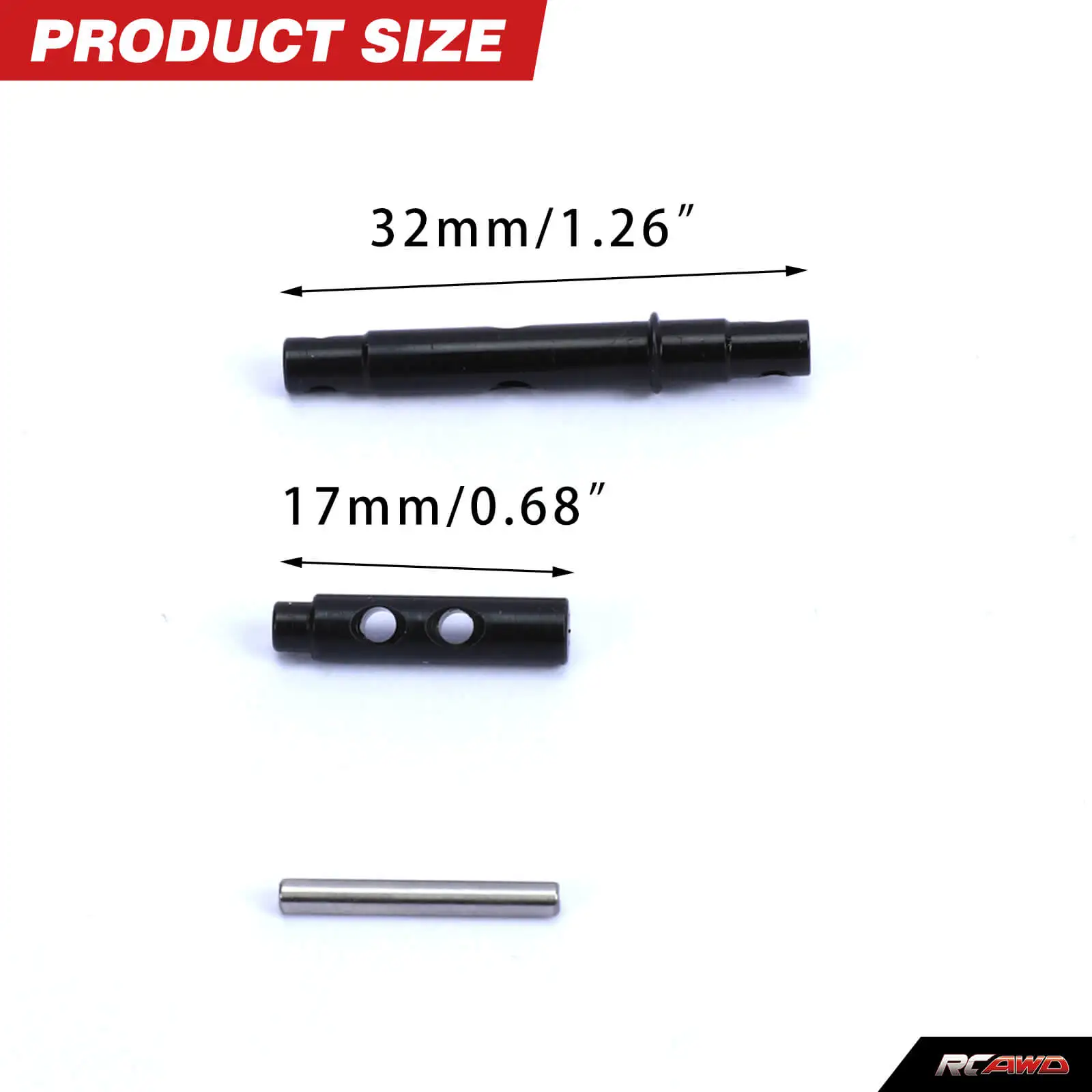 RCAWD #45 Steel Transmission Shaft Set for 1/18 Axial UTB18 Capra trail buggy crawler upgrades parts