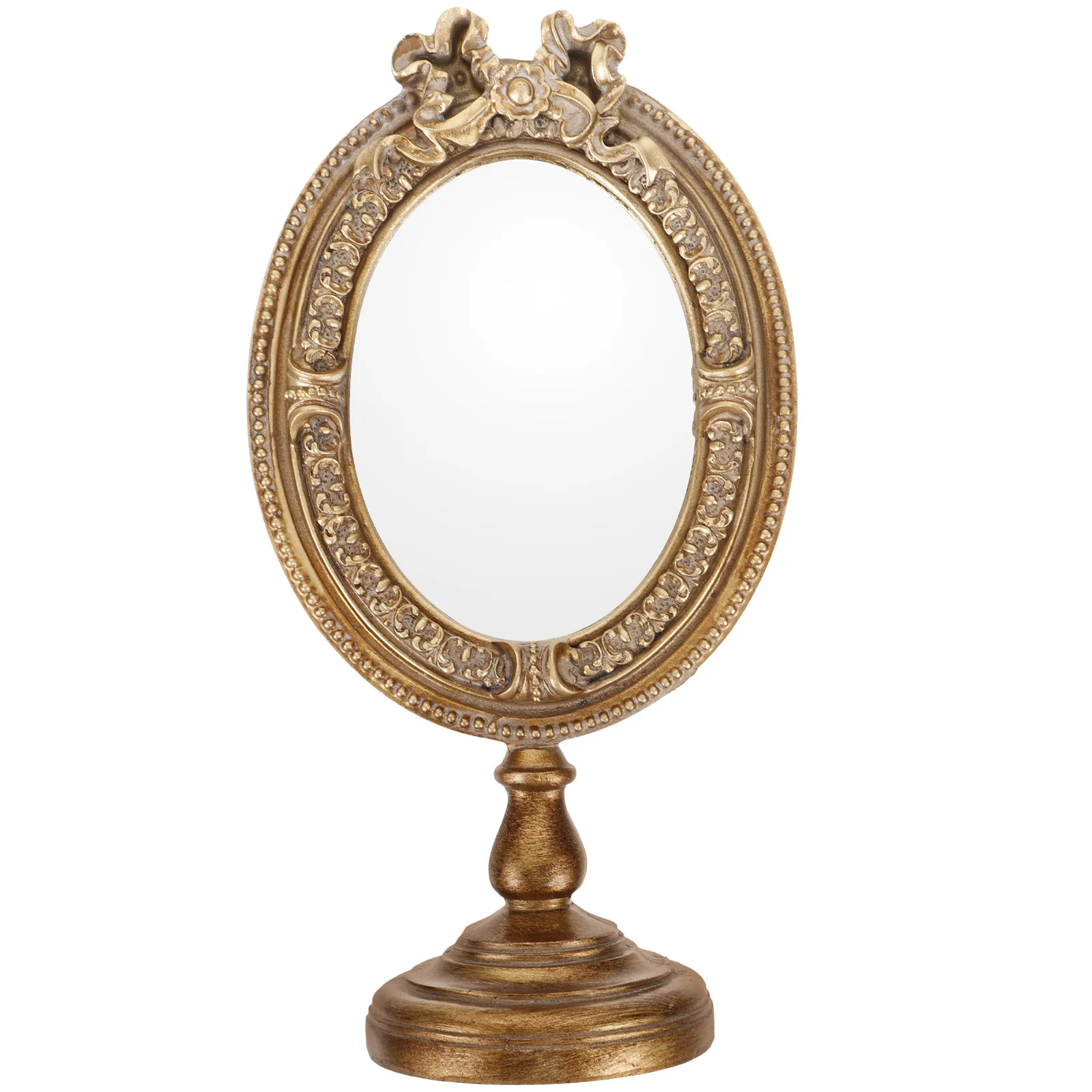 مرآة مكياج على الطراز الأوروبي، مرآة زينة لسطح المكتب، عالية الوضوح، انعكاس واضح، خفيفة الوزن، سهلة الحمل لغرفة النوم والمعيشة #3