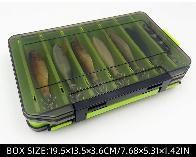 ShareShark Angelköder 14 Stück Holzkrebs Leuchtender Tintenfisch-Köder 3D-Auge Harter Köder Angelzubehör – Detail 11
