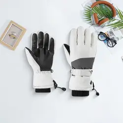 Winterhandschuhe mit elastischen Bündchen, Skihandschuhe, winddichte Winter-Skihandschuhe für Männer und Frauen, thermisch zum Wandern