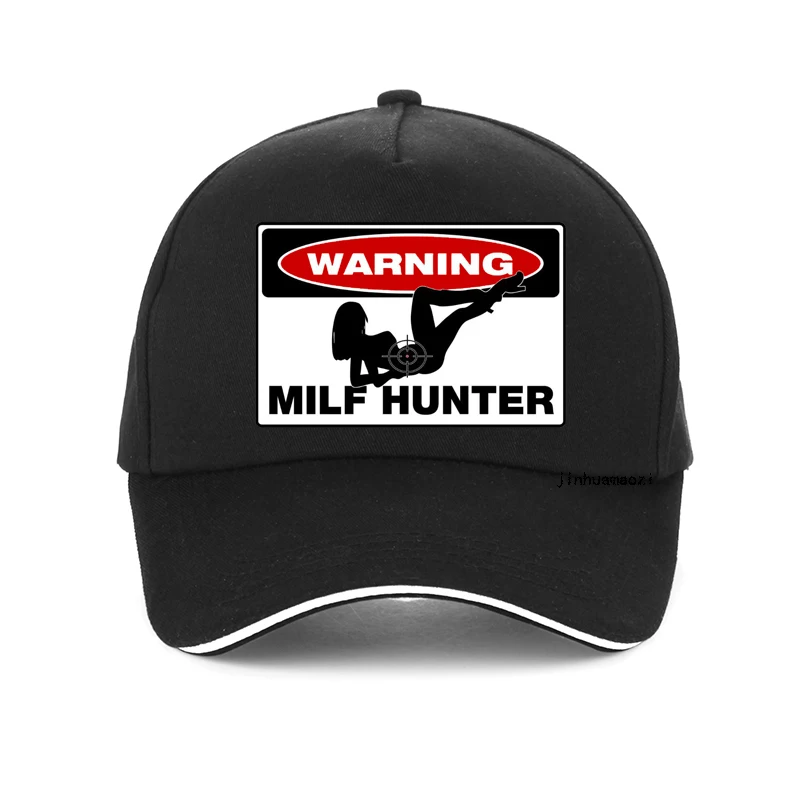 

WARNING MILF HUNTER Funny men baseball cap Creative Design Adult Male Summer adjustable Snapback hats Casquette