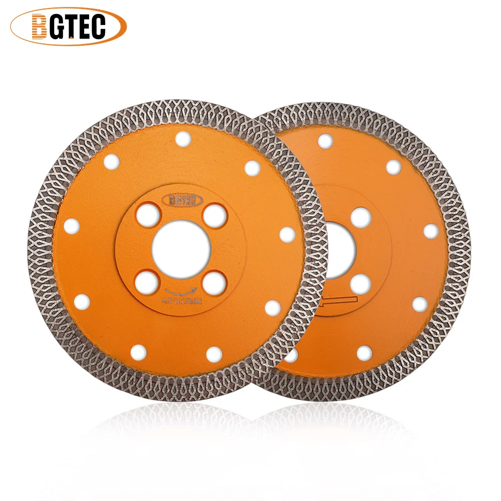 

BGTEC 1/2/5pcs Cutting Disc X Mesh Turbo Cutting Disc 115mm 4.5inch Ceramic Porcelain Microlite Marble Cutter Plate Saw Blade
