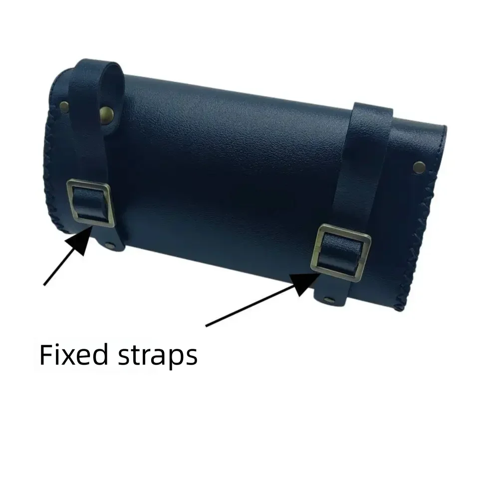 New Retro Bicycle Tail Bag PU Leather Waterproof Cycling Bag Saddle Pouch Front Personalized Riding Vintage Bike Bag view 5