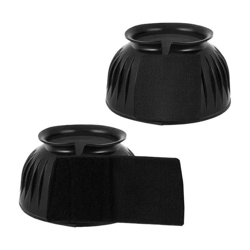 A06F-For Equine Leg Protection& Support- Rubber Horse Fetlock Boots(2Pcs), Elastic Design Featuring Magic Buckle