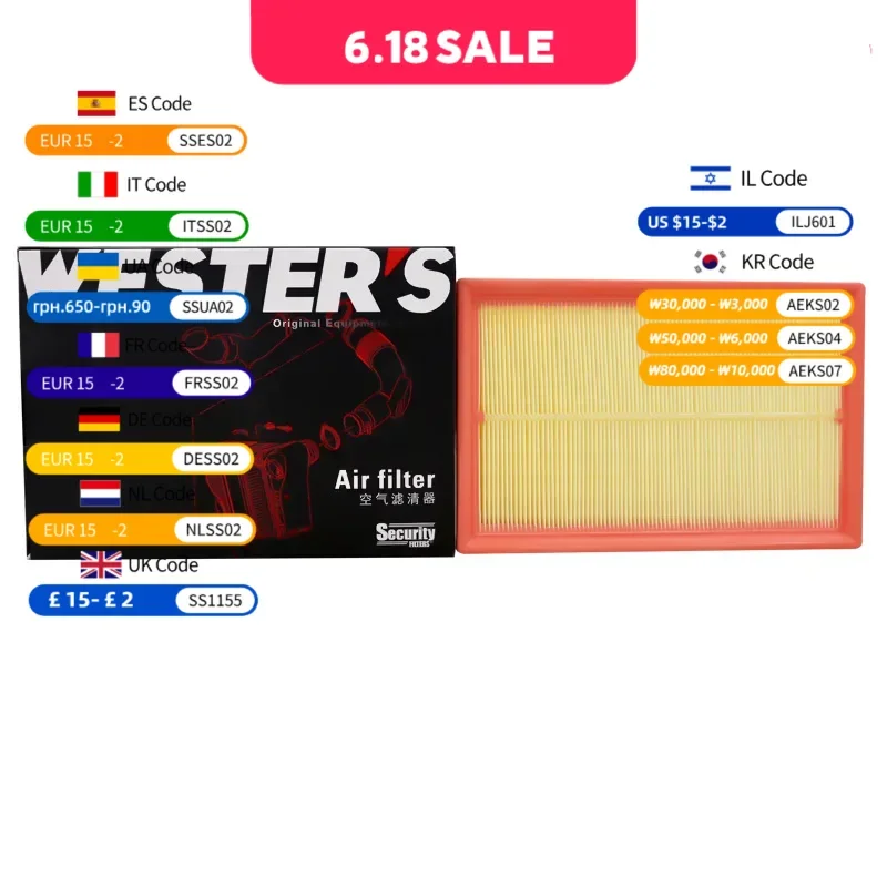 

WESTGUARD MA5523 Air Filter For GWM HAVAL Hover H6 All-wheel Drive GW4N20 DARGO Dare To Go GW4B15A 1109101XGW01A MANN C28072