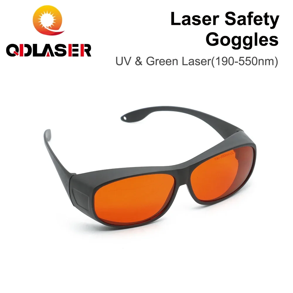 QDLASER 355nm نظارات السلامة بالليزر UV نوع C OD6 + 190-550nm نظارات واقية للنظارات الواقية لآلة الليزر UV