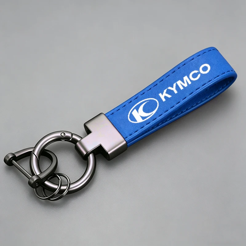 Deluxe New Leather Suede Keychain Motorcycle Key Ring For KYMCO DOWNTOWN XTOWN 125 300 125i 300i DTX360 AK550 CV3 CT250 view 4