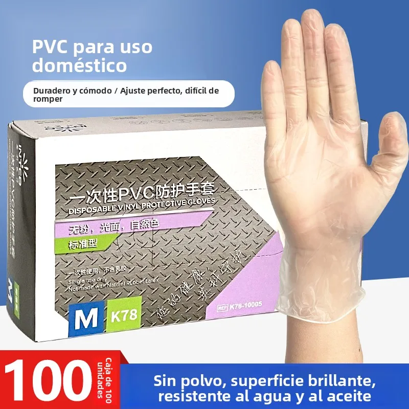 Guantes Desechables de PVC Inco, Resistentes al Agua y al Aceite, para Cocina, Lavavajillas, Uso Doméstico, Guantes de Protec...