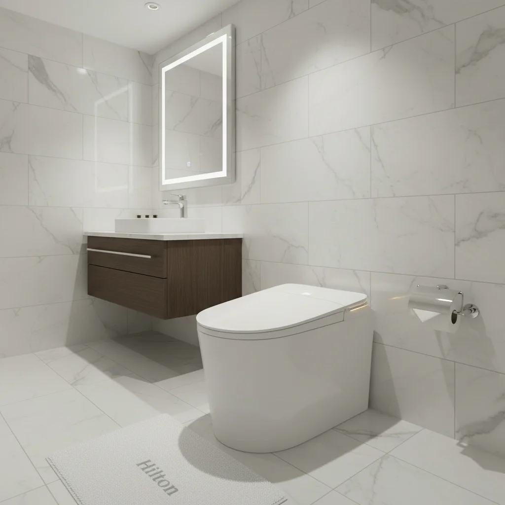 Doooway New Design Siphonic S Trap Elongated Bowl Luxury Ceramic Smart Intelligent Toilet With Foot Sensor for Hotel