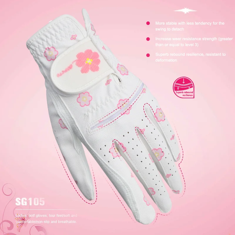 Golf 1 Pair Ladies Breathable Mesh Sports Mittens Fingerless Touch Screen Golf Gloves Women Left and Right Hand Sunscreen Gloves