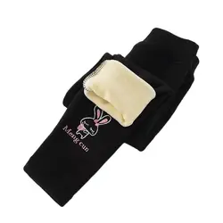 3-7Year Girl Leggings Autumn Winter Thick Warm Plus Baby Pant Kid Cute Embroidery Rabbit Girl Legging Children Bottom Part Pants