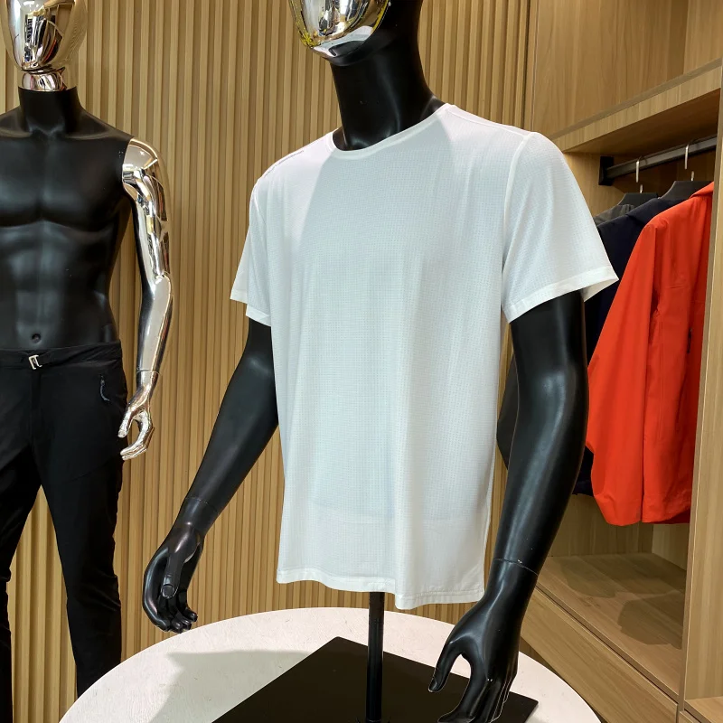 Doux pour la peau Cool glace soie ronde Ne ort Sve T-irt Qui sec respirant été nouveauté extérieur confortable décontracté