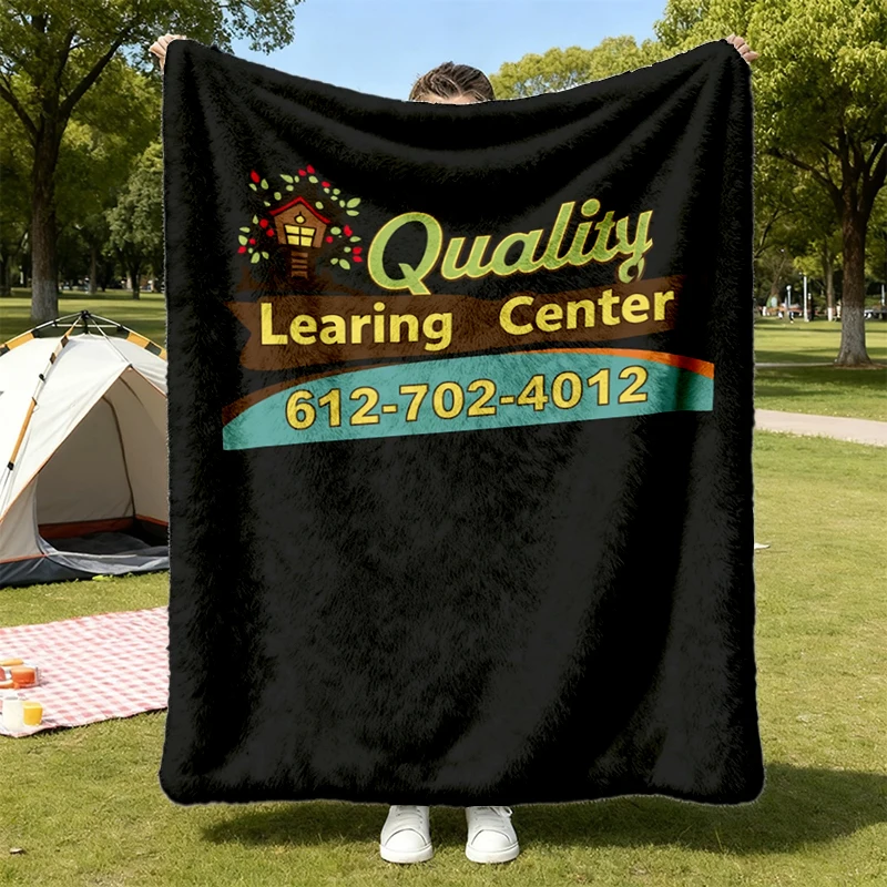 Funny Quality Learning Center 1-800-Fraud Flannel Blanket, Funny Parody Flannel Throw, Retro Humor Graphic Cozy
