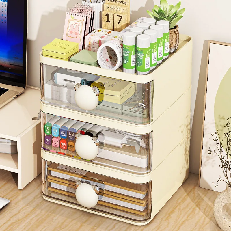 

Desktop Storage Box Drawer Type Office Transparent Multi-Layer Storage Box Student Dormitory Sorting Out Sundries Cosmetics Box