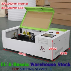 LY 3020 CO2 Laser Engraving Cutting Machine 40W with DSP Off-Line Controller LCD Control Panel And Honeycomb Board 300x200mm Kit