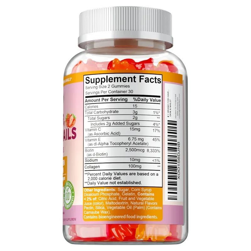 Hair, Skin & Nails Gummy Vitamins - Antioxidant, Promotes Hair Growth, Strong Nails and Healthy Skin