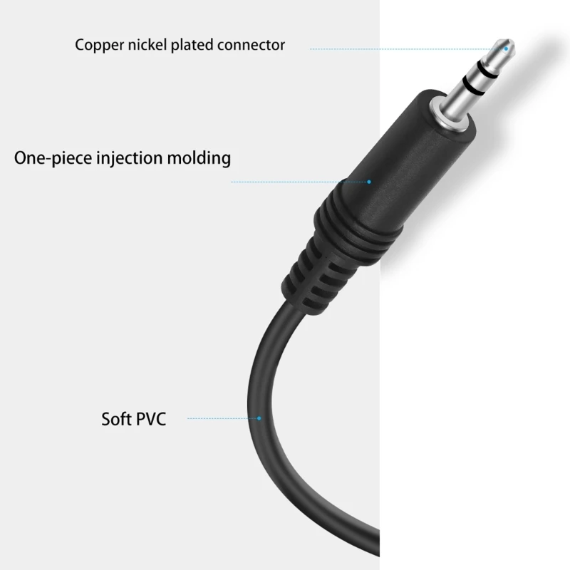B2EF STEREO HEARSETS Extension Cable 3.5mm 1/8 TRS Extension Cable HIFI Sound Sound for Media Players هواتف 200 سم/300 سم/50 سم