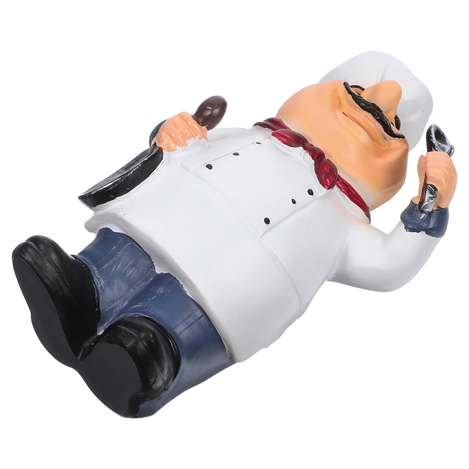 

European Chef Statue Cafe Ornament Decor Ornaments Figurine Resin Decorative Happy Cabinet Cupboard Home