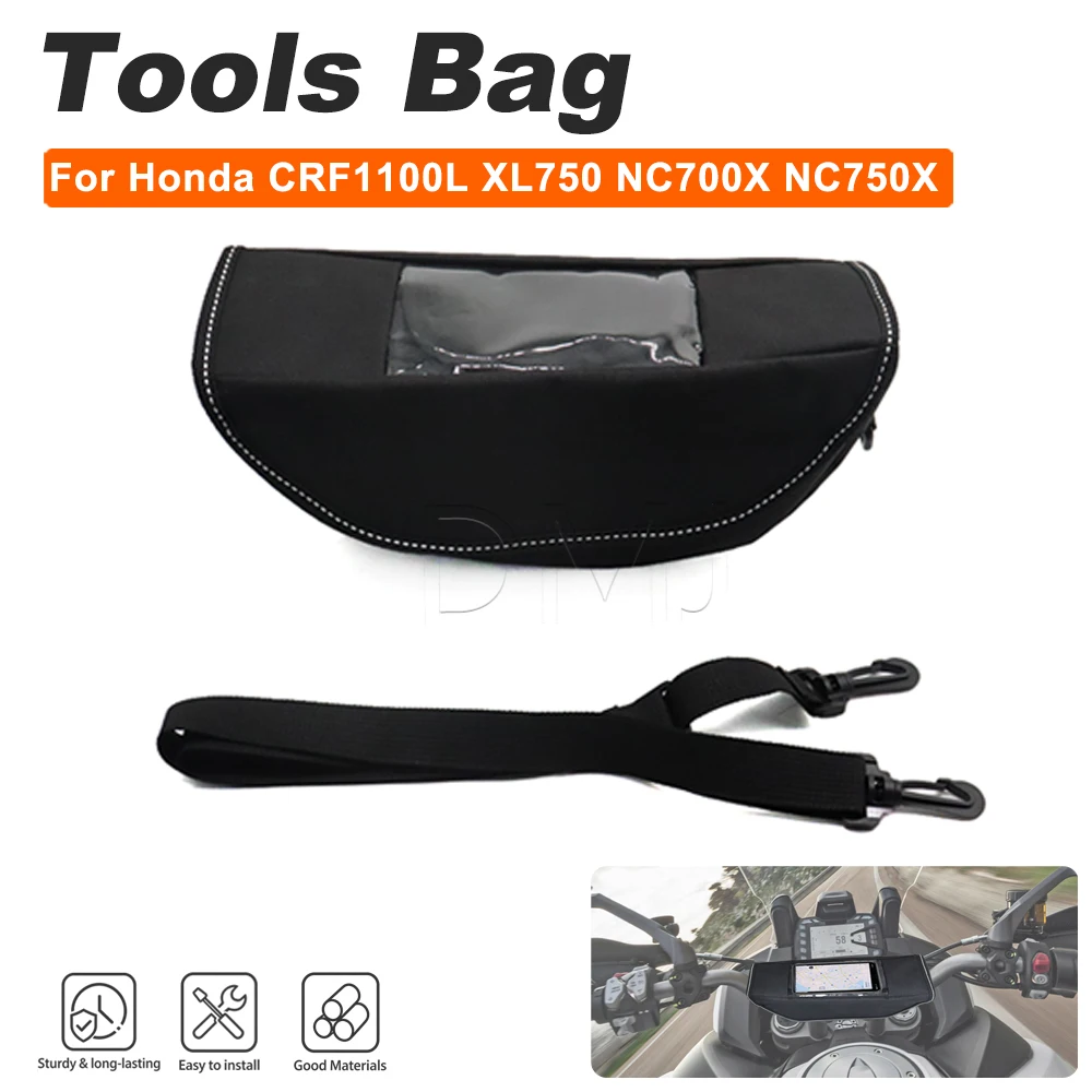 Motorcycle Tools Bag Dustproof Convenient Travel Handlebar Bag For Honda XL750 CRF1100L NC 700X 750X Monkey125 CL 250 300 500