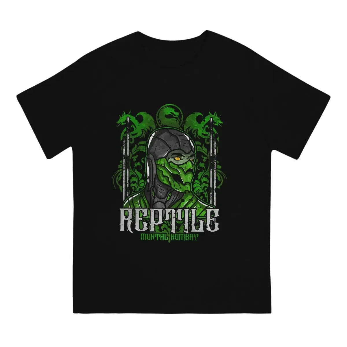 Men Reptile T Shirt Mortal Kombat 100% Cotton Tops Casual Short Sleeve Round Neck Tee Shirt Gift Idea T-Shirts