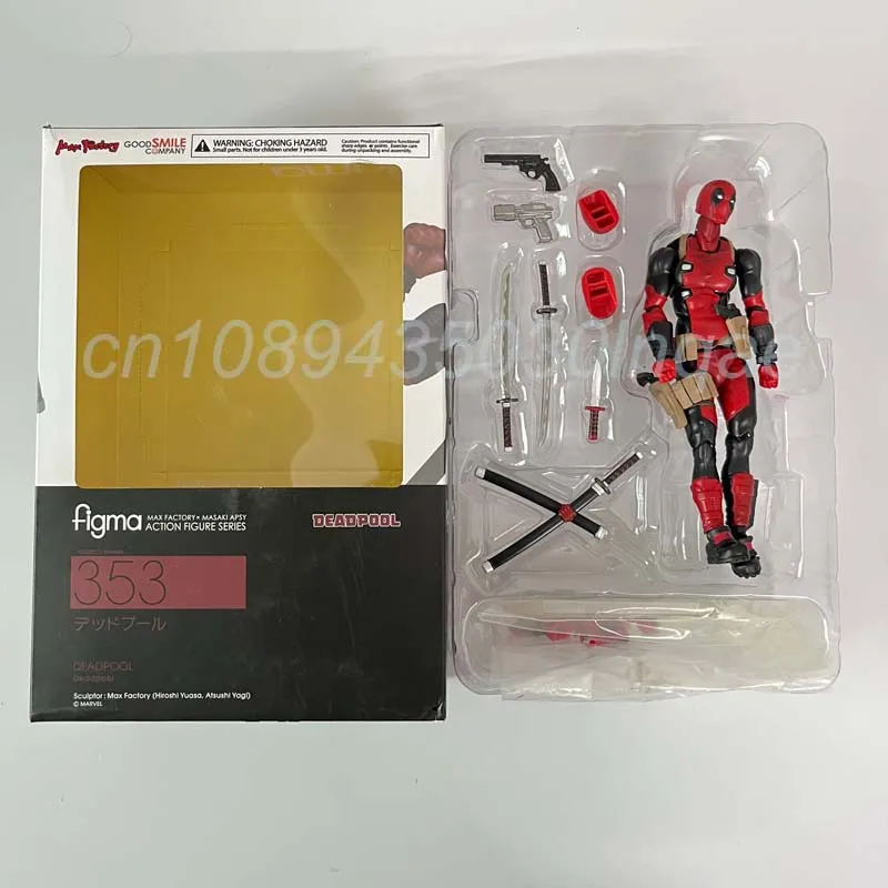 X-men Figma-figura DE ACCIÓN DE Deadpool, modelo de juguete coleccionable de 16cm, adorno para habitación, regalo para amigos, 353