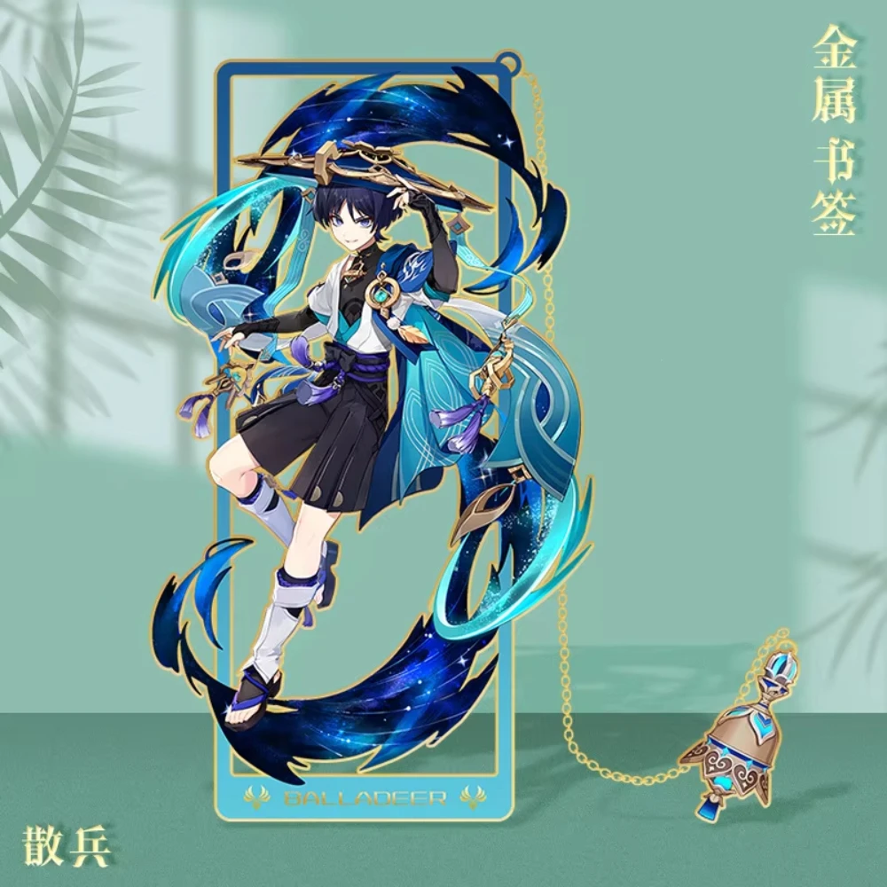 Spiel Genshin Impact Hu Tao Venti Nahida Xiao Klee Raiden Shogun Metall Lesezeichen Glitzer Requisiten Karten Schlüsselanhänger Zubehör Geschenk