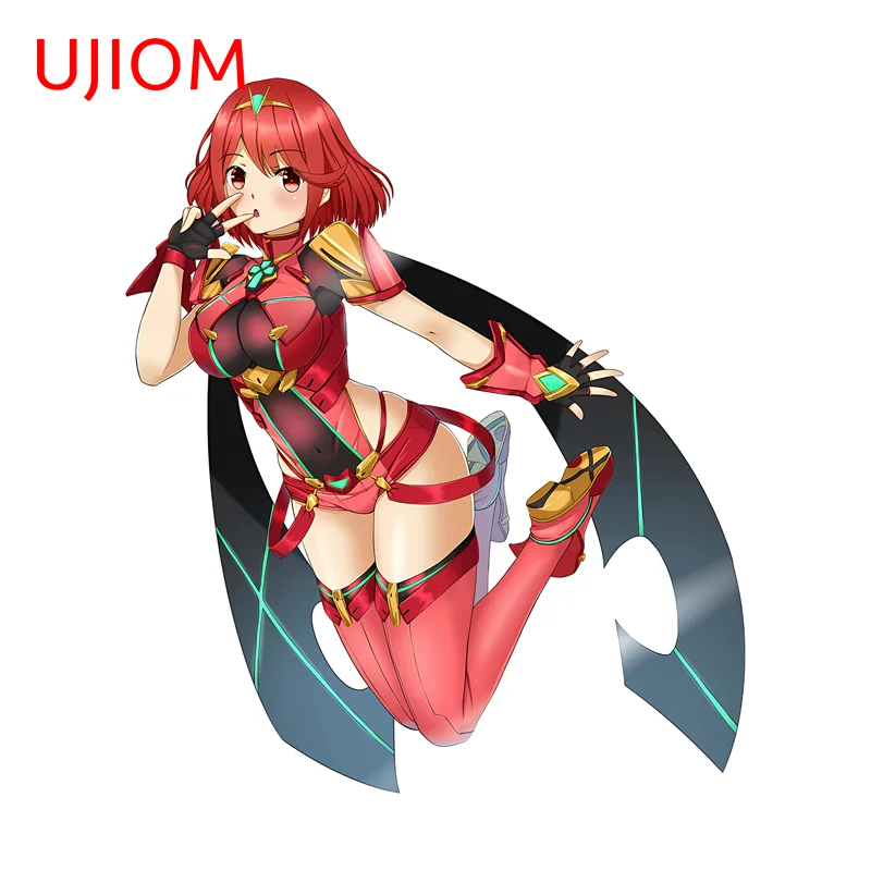 UJIOM Pyra Beautiful Anime Girl Wall Sticker Naked Anime Girl Humorous Sofa Wall Decal Unique Sunscreen Murals Decoration