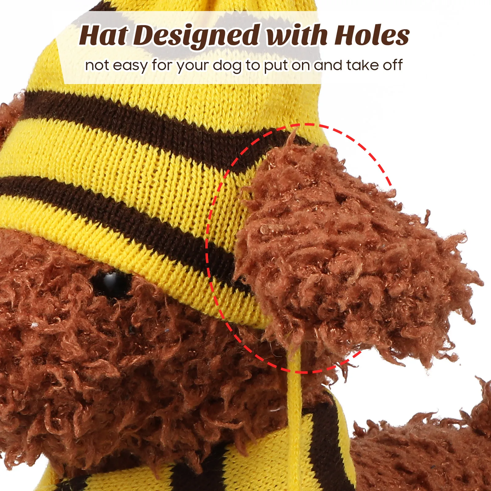 

1Set Dog Warm Costume Scarf Hat Set Size S Yellow Brown Winter Accessories Cosplay Travel Holiday Photoshoot Dog Scarf Hat Set