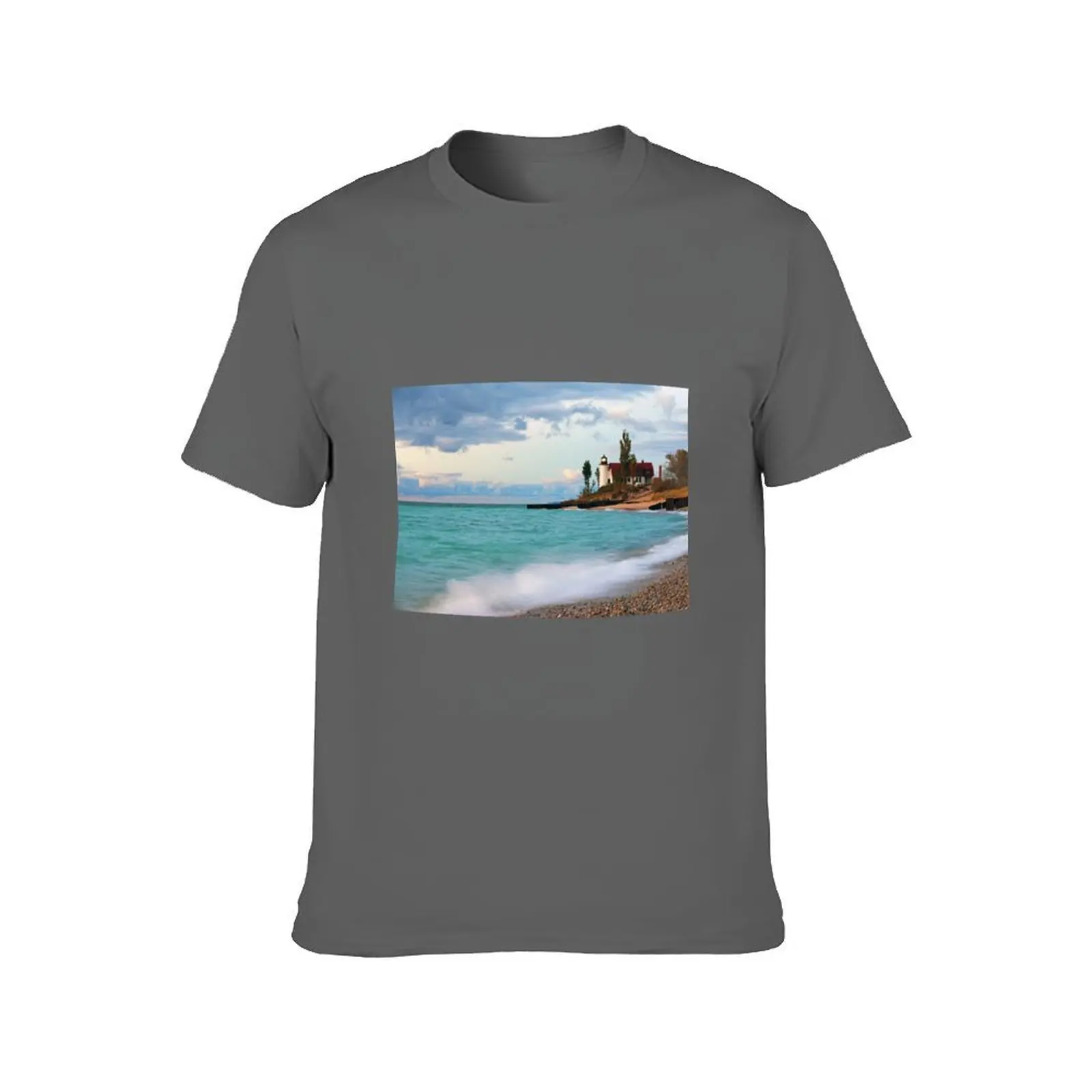 Point Betsie Lighthouse on Lake Michigan T-Shirt vintage clothes clothes shirts graphic tee men