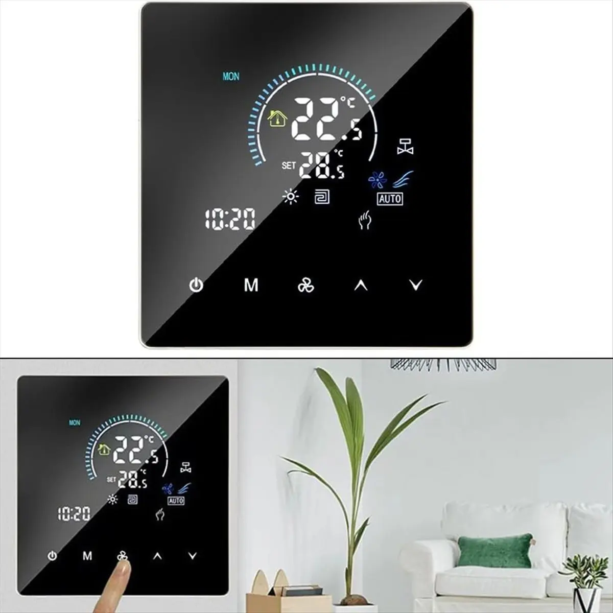 WiFi Smart Thermostat Remote Control Programmable Heating Cooling Temperature Controller for Home Office Floor Heating