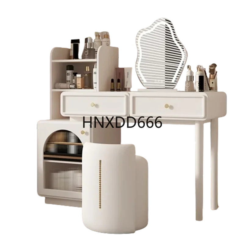 Full Set Aesthetic Vanity Table Storage Modern Europa Luxury Makeup Dresser Light Mirror Beauty Schmink Tisch Bedroom Furniture