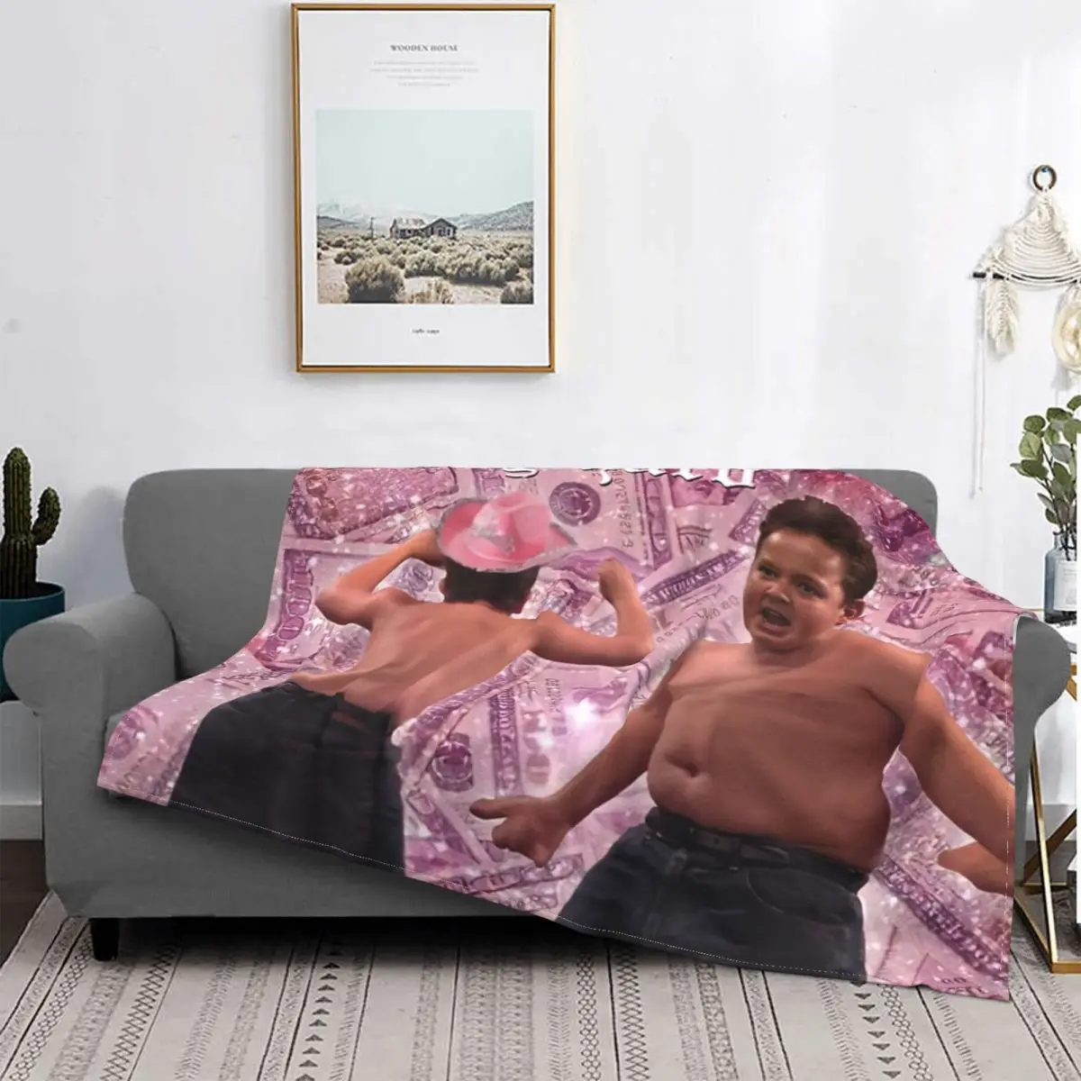 Gibby Party Hard Blanket Fleece Print Funny Dank Meme Tv Multifunction Super Warm Throw Blanket for Home Travel Plush Thin Quilt