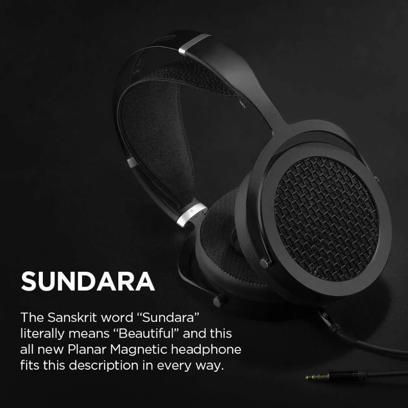 SUNDARA Over-Ear Full-Size Planar Magnetic HiFi Stereo Wired Headphones for Studio&Audiophiles (Black)