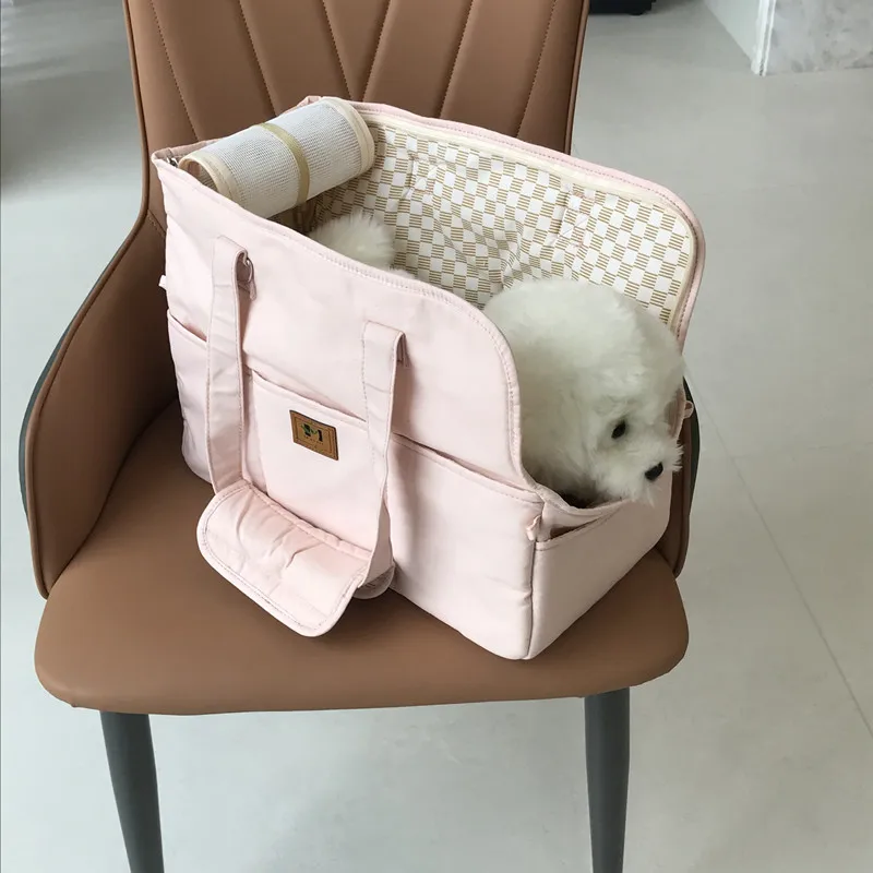 Portable Dogs carrier Pet Cat Shoulder Handbag Car Seat Control Nonslip Dog Carriers Safe, For Small Dogs dog carrier Chihuahua