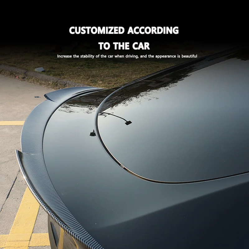 Spoiler Tail Wing Rear Trunk Lid Spoiler Wing Black and Carbon Fiber Pattern For Tesla Model Y 2017 to 2023 Factory Outlet