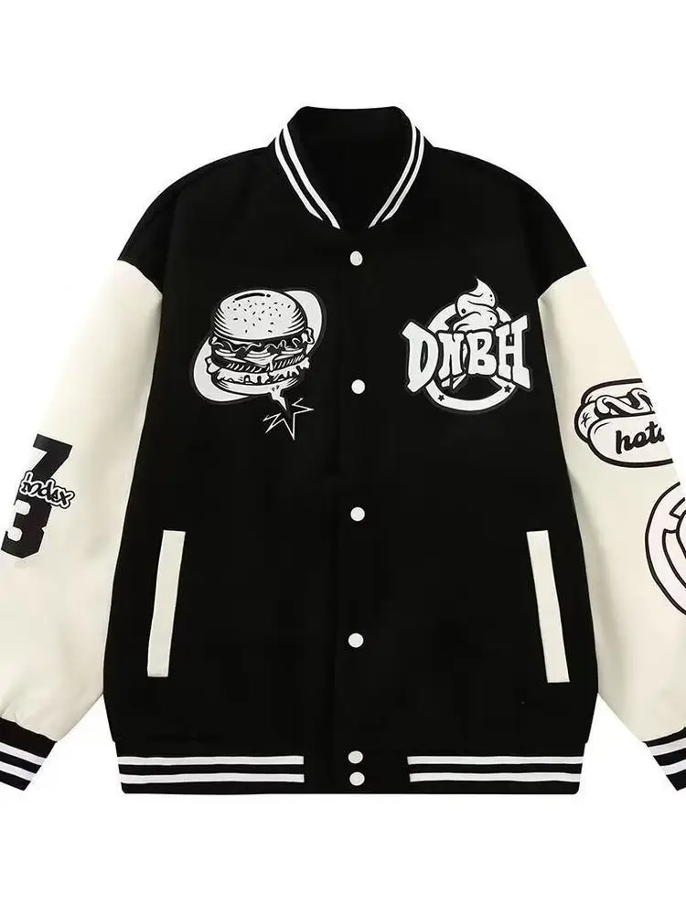 

Бейсбольный джет, мужской весенне-осенне-зимний повседневный свободный крой на подкладке для мальчиков-подростков, крутой хаоме, полиэфирное волокно