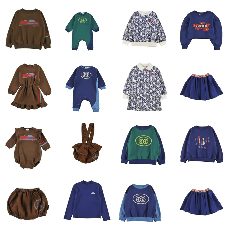 PRE-SALE(ship in Oct.) 2026 LD Autumn Girl Dress Kids Sweatshirts Boys Polo Shirts and Leggings Sets Girls Skirts Baby Rompers