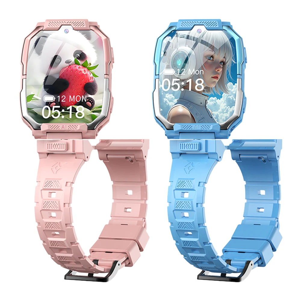 Детские умные часы TLCRETE 2025 Global Band Y98 360 °   Двойная камера с вращением, 1 + 8 ГБ, GPS + LBS + WIFI, позиционирование для детей, 4G, Android Smart