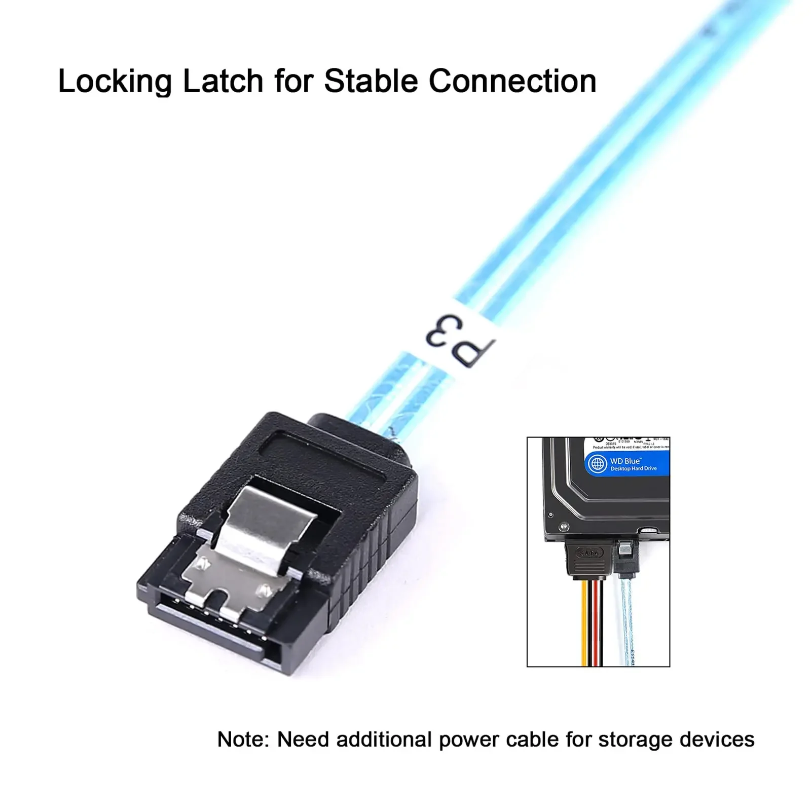 Imagem -06 - Cabo de Dados Sata para Disco Rígido Unidade Ssd Host do Servidor Nas Cabo Sata 3.0 pc Sata Sas 7pin 6gbps Pcs Pcs Pcs