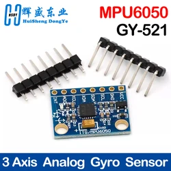 1-10 Uds GY521 GY-521 MPU6050 IIC I2C interfaz 3 ejes Sensor giroscopio analógico acelerómetro módulo Compatible para Arduino