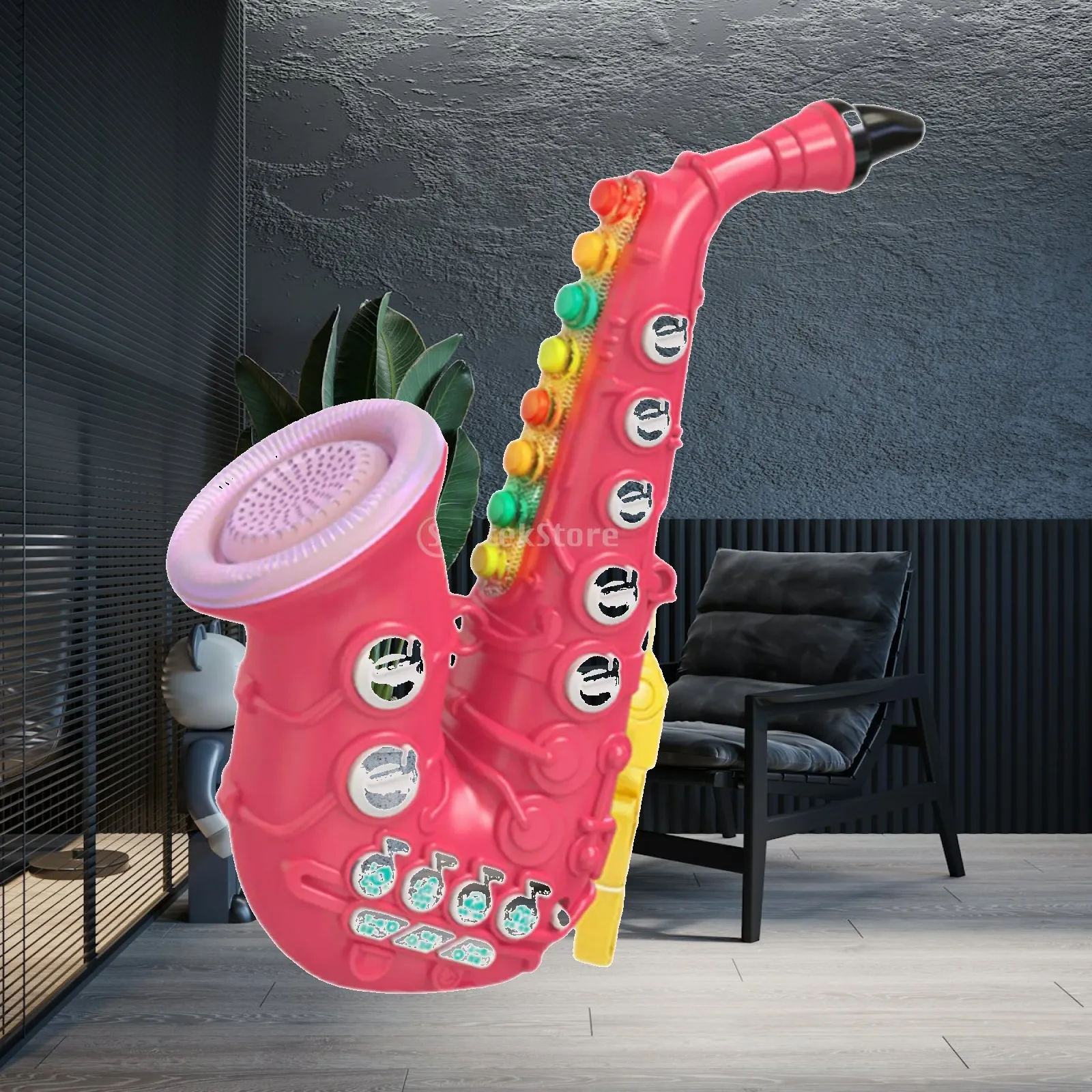 Musical Instrument Toy for Kids Saxophone Trumpet Clarinet Children Early Educational ABS Wind Instruments with Dynamic Light