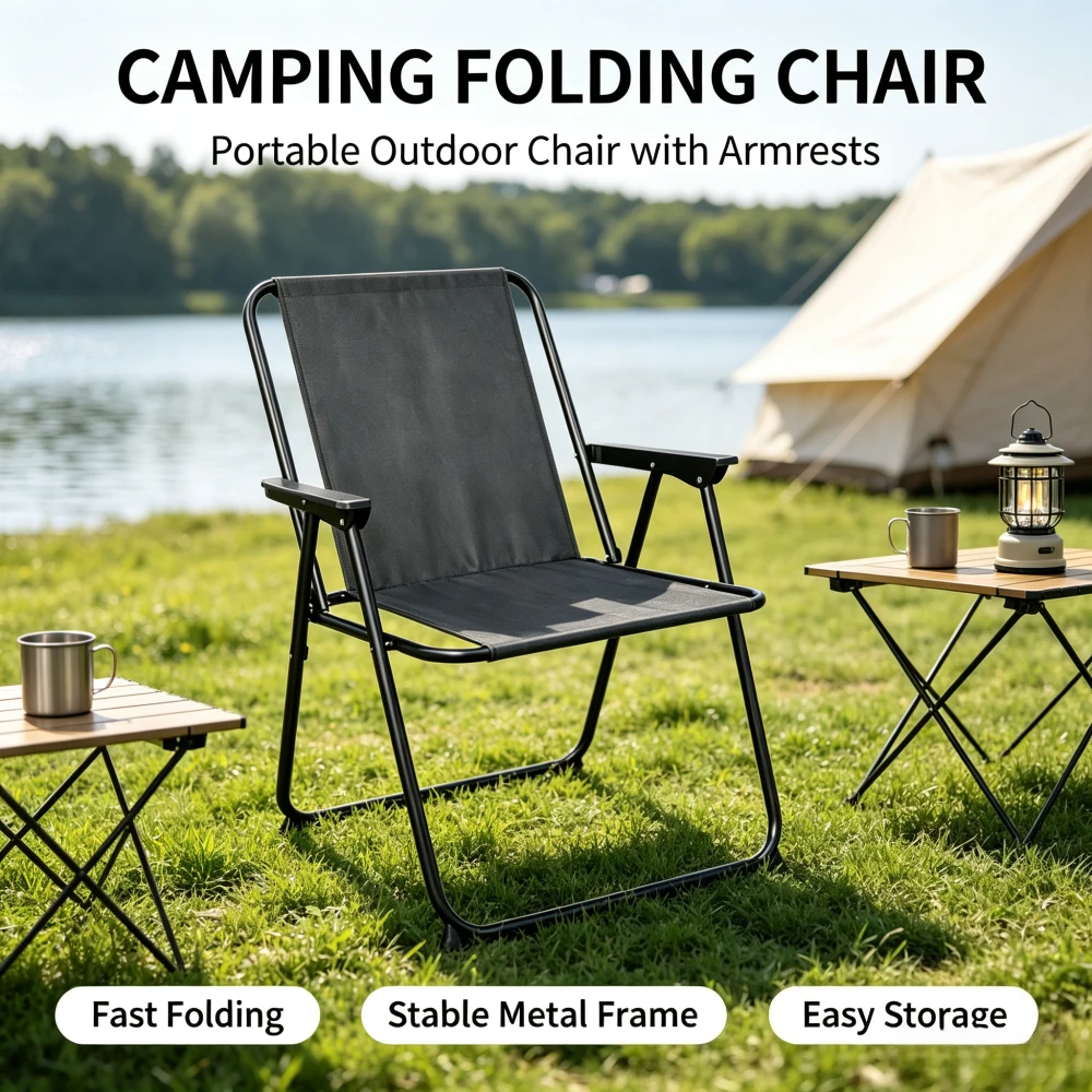 Outdoor Camping Recliner - Field Widened Spring Chair Foldable Reclining