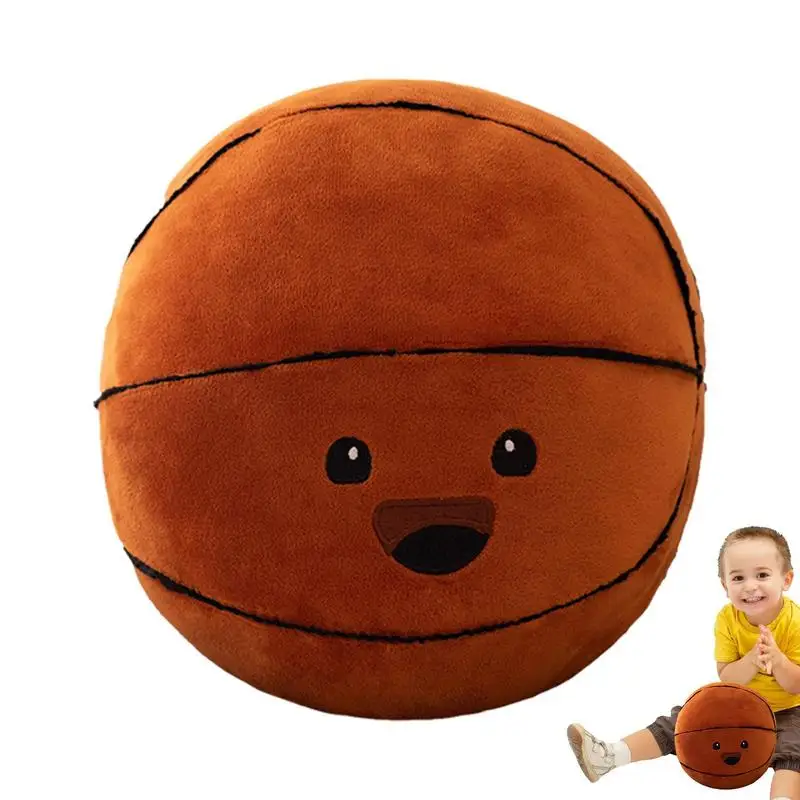 Football Plush Toy Fluffy Ball Stuffed Pillows Cute Stuffed Dolls Cartoon Soft Fluffy Pillows For Children Kids Boys Gifts Home