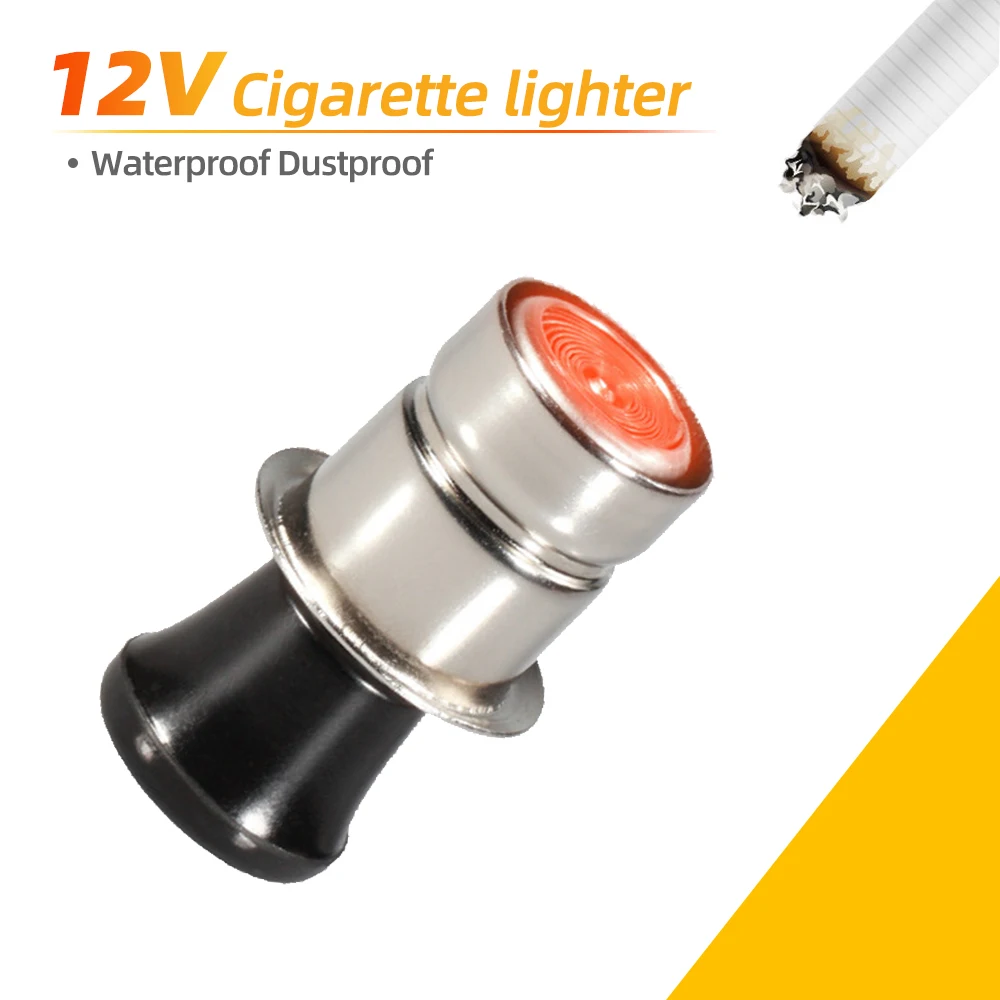 DC 12-24V Car Female Socket Power Plug Cigar Lighter Socket Car Cigarette Lighter Auto Motorcycle Marine Atv Rv Accessories